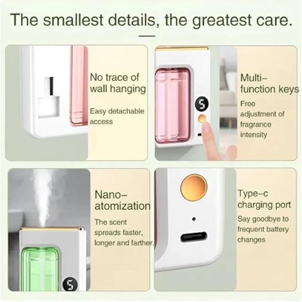 Gardenia Smart Wall Diffuser – Automatic Essential Oil Humidifier with Digital Timer - Image 5